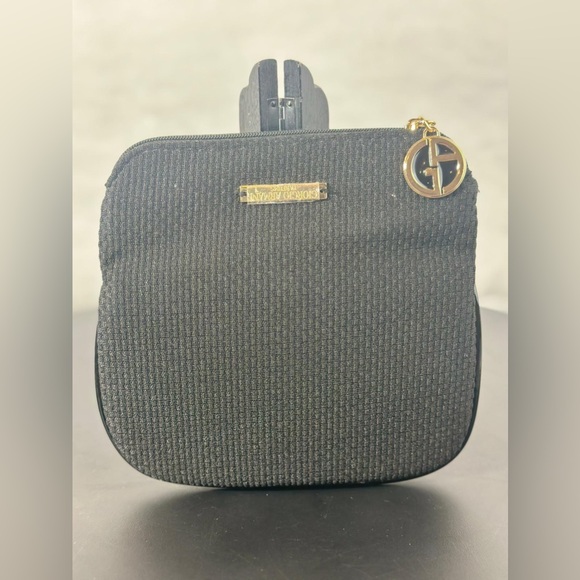 GIORGIO ARMANI PARFUMS Elegant black clutch bag Size M - Picture 2 of 6